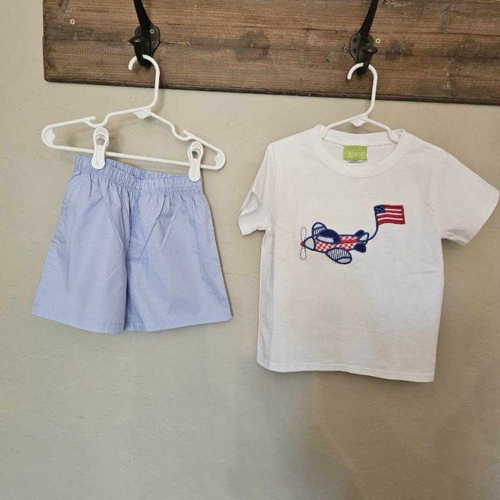Fourth of July Applieque t-shirt and short set